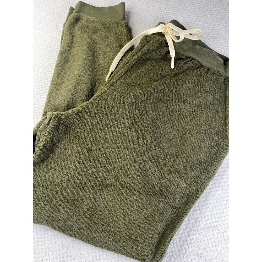 Outerknown Hightide Sweatpants Mens Large Olive Green Terry Cloth Joggers